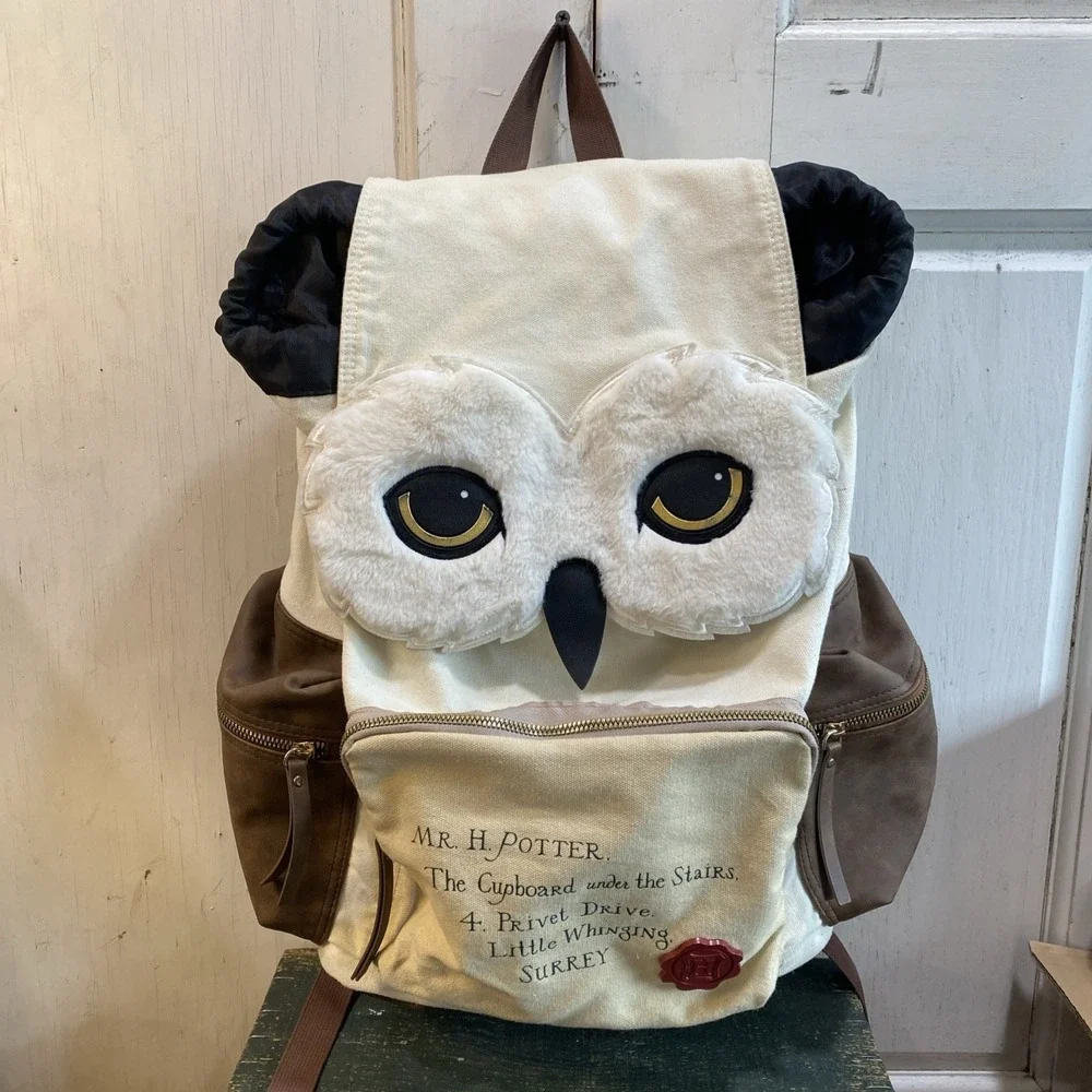 Harry Potter Backpack ~ Hedwick Owl Hogwarts Ruck Sack READ